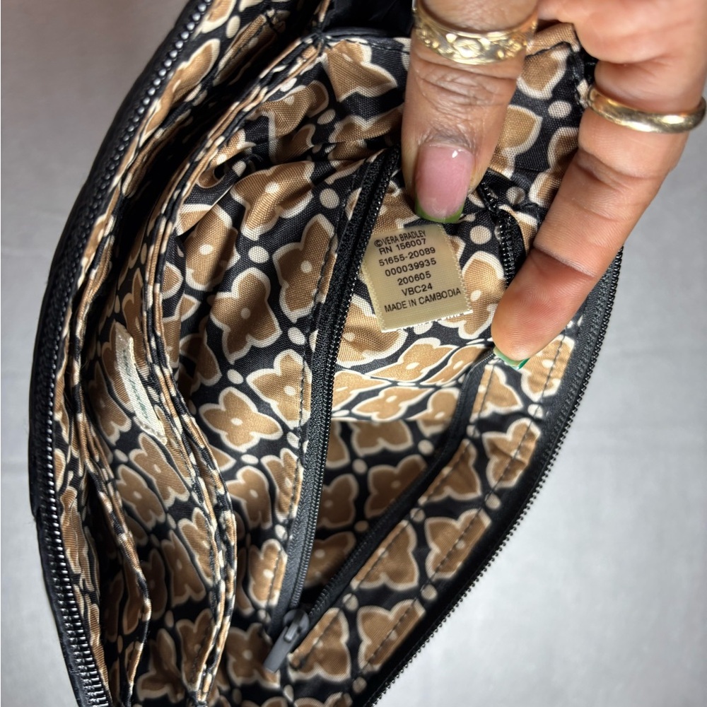 Vera Bradley Tan and Black Patterned Pouch - Picture 4 of 5